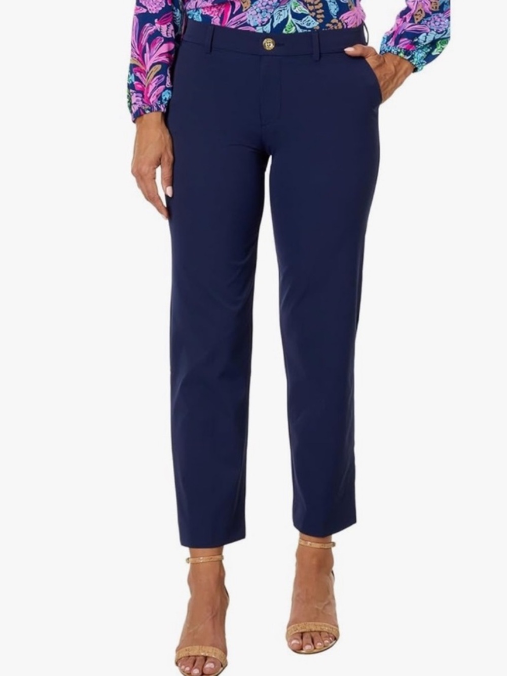 Lilly Pulitzer UPF 50+ 28” Travel Trousers in True Navy